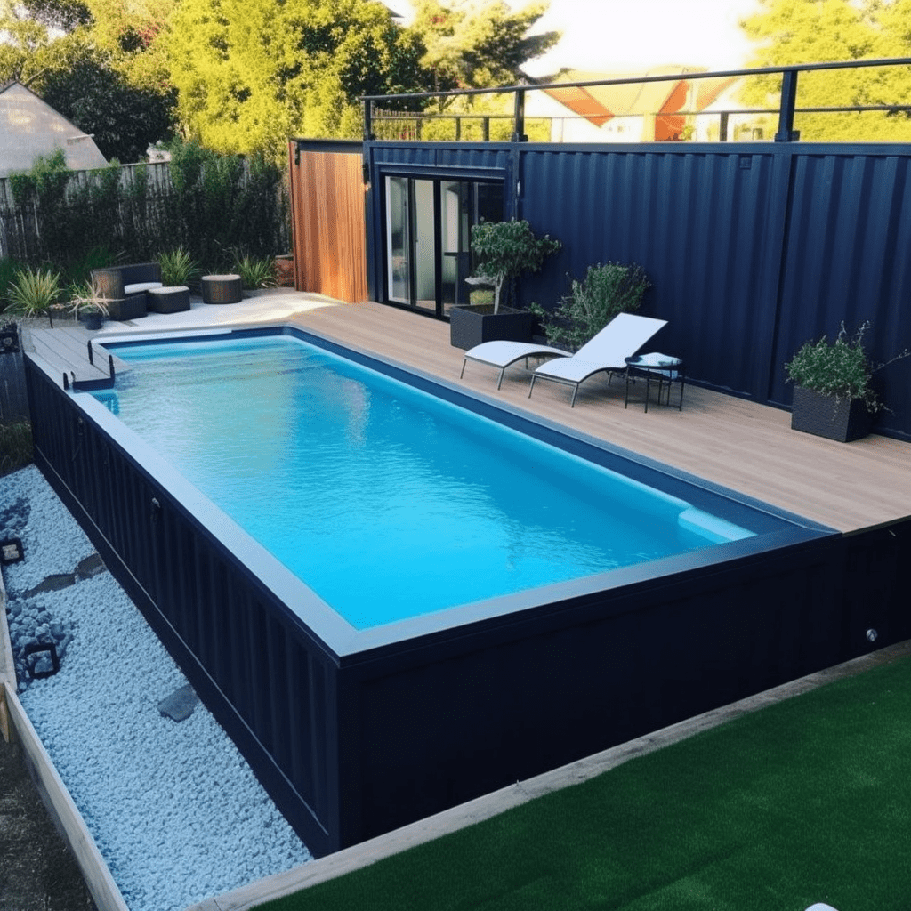 incredible shipping container pool 